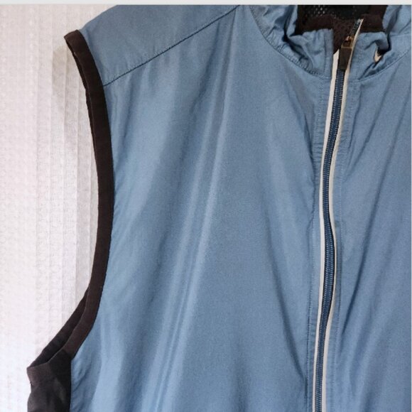 Nike Cycling Vest Mens Size Large Blue Reflective Zipper Vented Back Zip Pockets - Picture 4 of 13